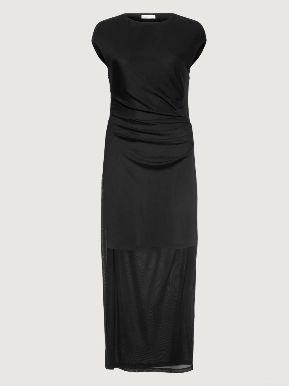 OAK + FORT Brand New Black Sleeveless Mesh Maxi Dress SZ.M